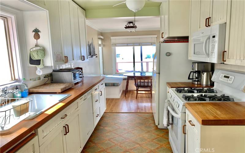 Fully Equipped Kitchen with Butcher Block Counter Tops!