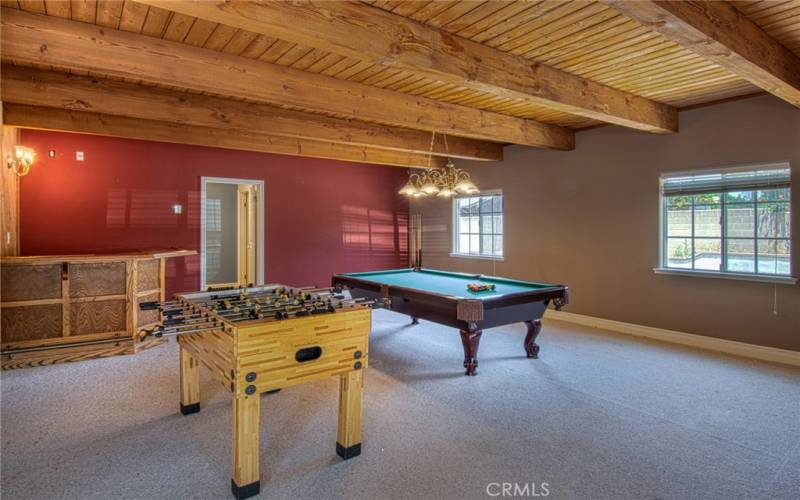 Game room with great space for entertaining