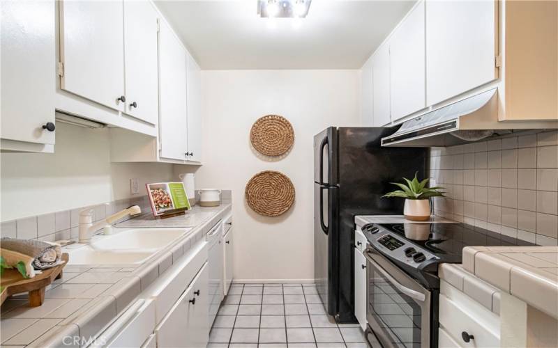 Open concept kitchen.