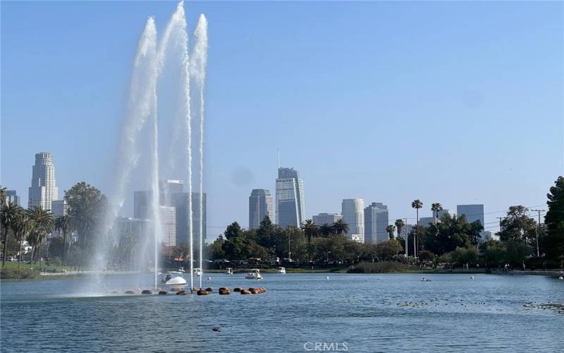 View from Echo Park Lake