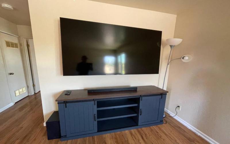 Included Samsung & Sound bar  with media furniture
