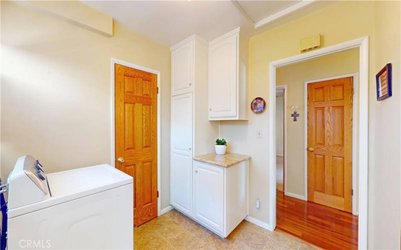 Laundry room with built ins