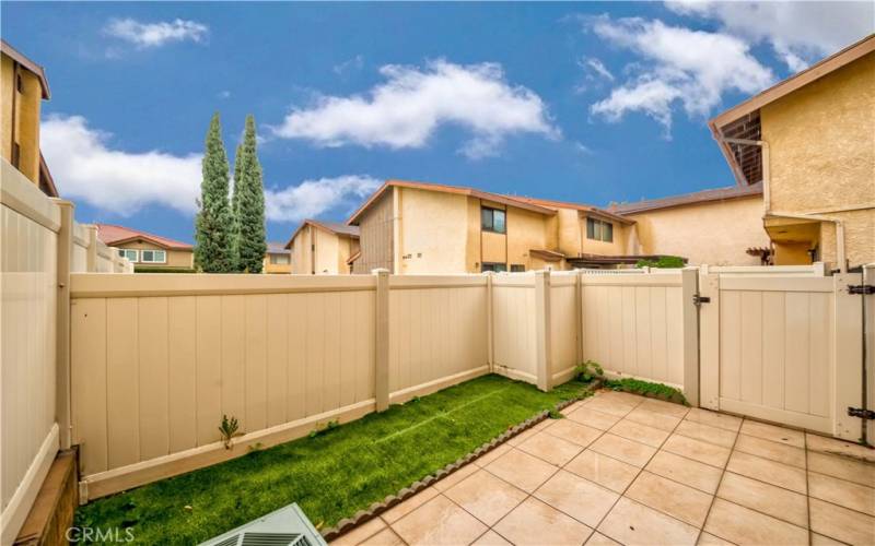 Outdoor private patio space.