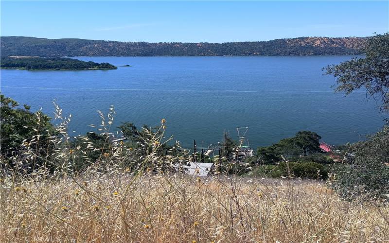 Rattlesnake island on left, Note house below