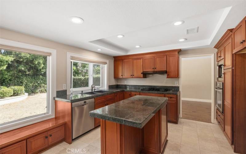 Beautiful remodeled kitchen with new stainless steel appliances.