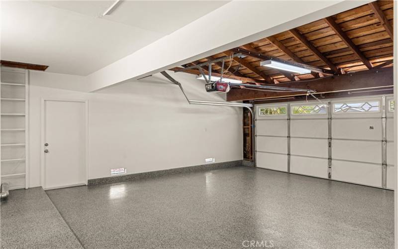 Even the garage is updated. Epoxy coated garage floors.