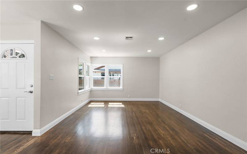 main door and living room view