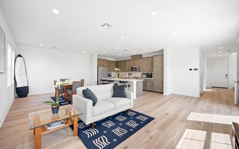 Lots of room in this open kitchen dining/living room space for all kinds of fun activities!