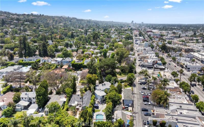Aerial View of Sherman Oaks & Ventura Blvd