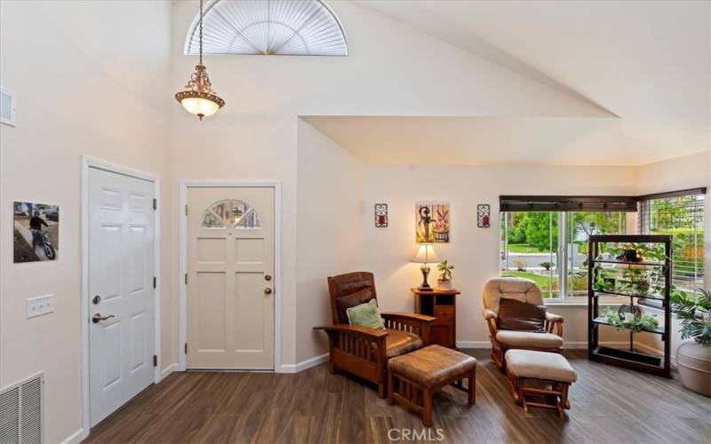 Entry with vaulted ceiling