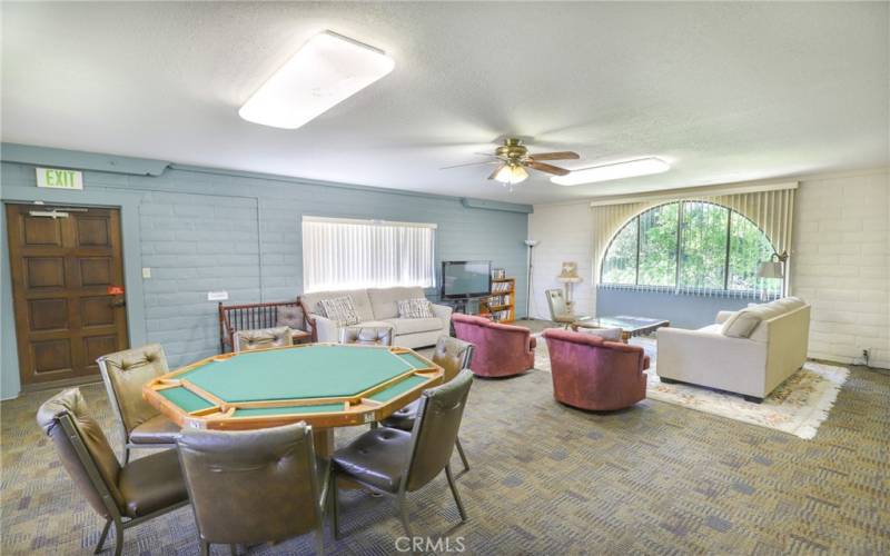 Ready to play some cards? Or maybe just watch a movie with some friends. This is a great spot to gather.