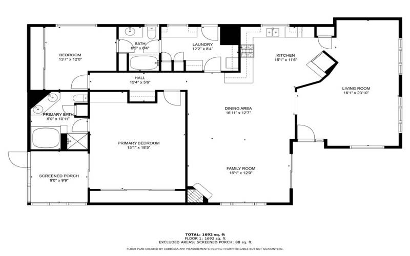 Floorplan of home. Measurements are approximate.