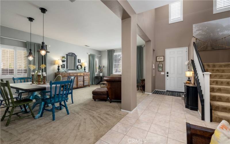 Living room and dining room.