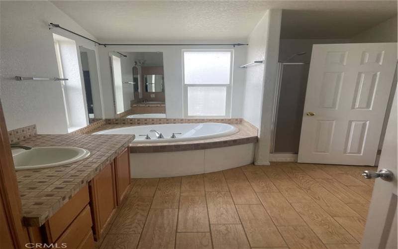 bathroom connected to grand room