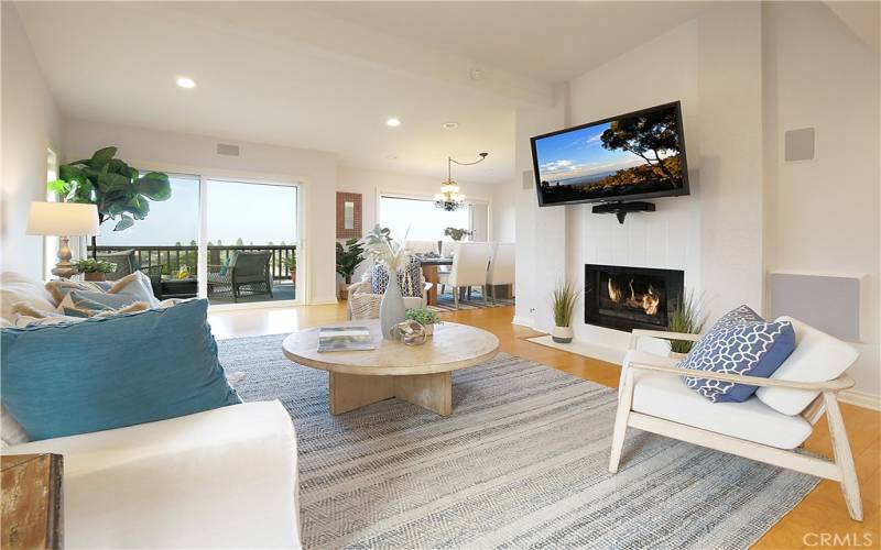 As soon as you walk up to the living room. you'll be wowed by the open and airy feel and that amazing views!