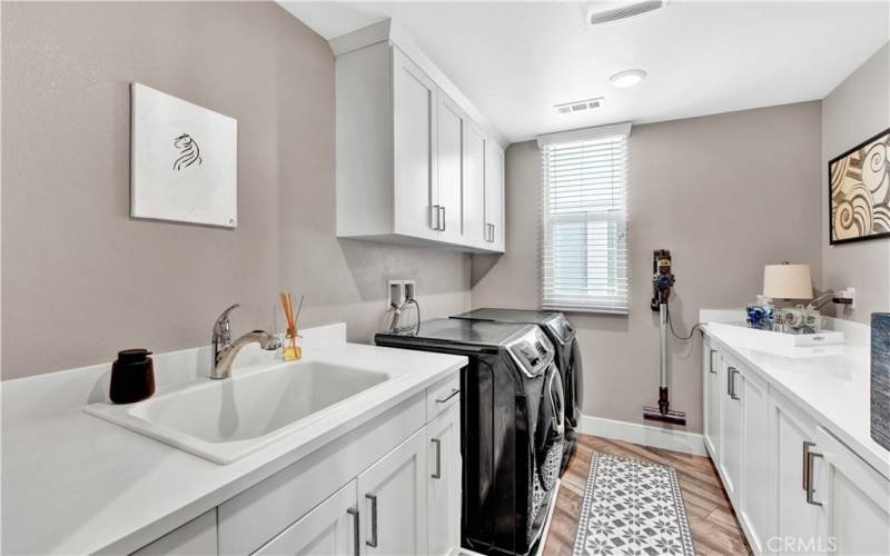 Laundry room located on upper level