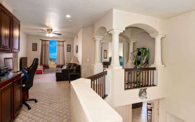 Second floor Hallway to Bedrooms and Den