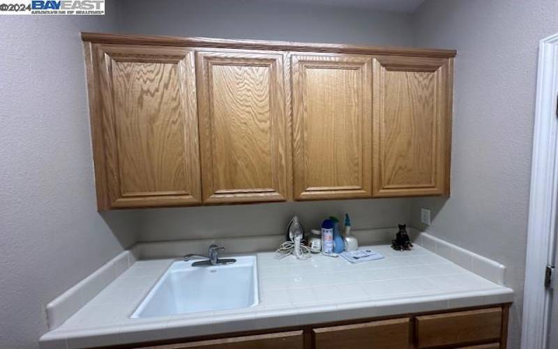 Laundry Room cabinets and sink