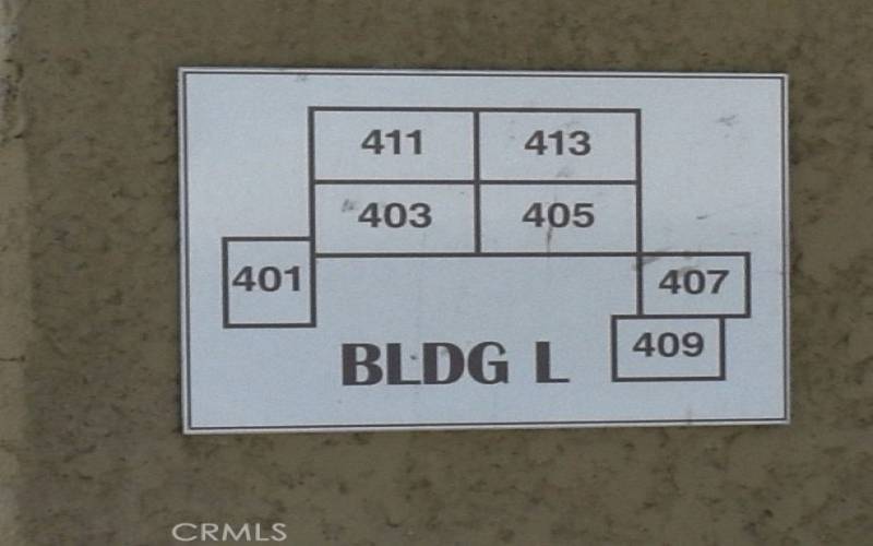 BLDG L showing location to condo 403
