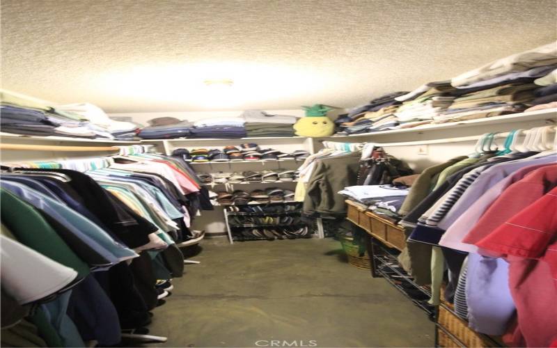 Huge walk-in primary closet