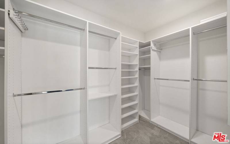 Walk-in closet in Primary Suite