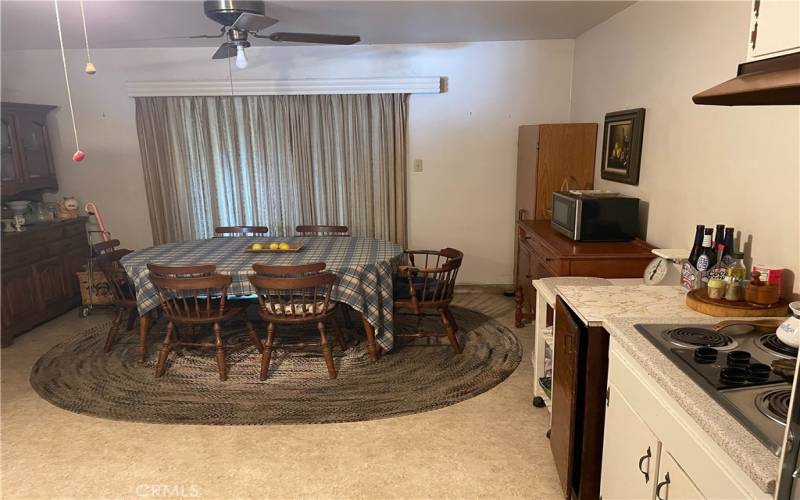 View of Eating area prior to removal of funiture.