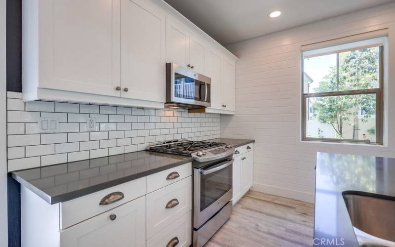 Subway tile backsplash