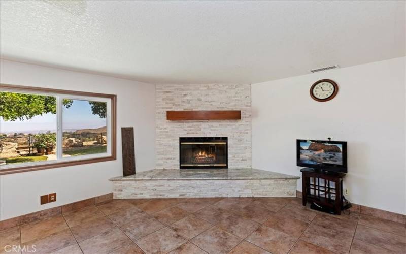 Living Room with Fireplace - Virtually Staged