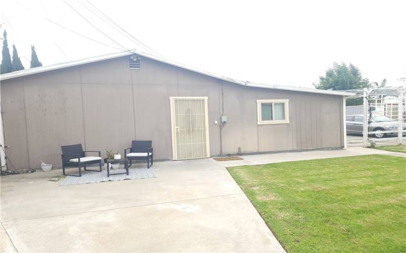 formal old garage, now part of the Burgess lot