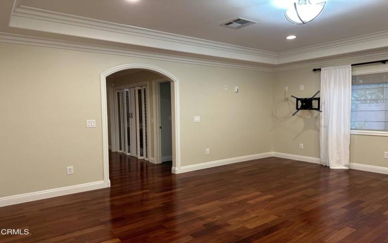 Family room adjacent to kitchen