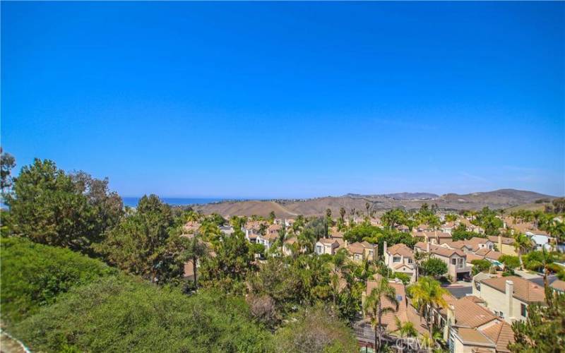 Canyon & Ocean Views from Patio w/ Catalina Island in the Distance.