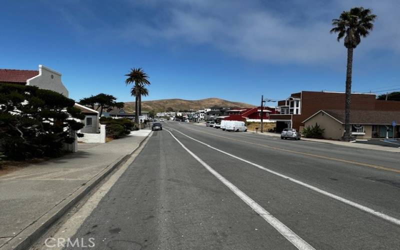 Looking west, across the street from the subject parcel.