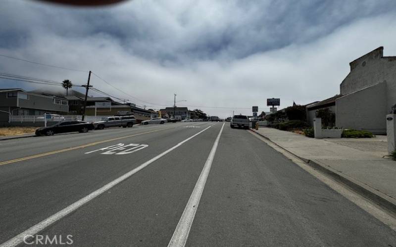 Looking east on South Ocean St.  Subject parcel is to the left.