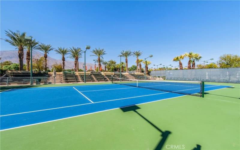 one of several tennis courts