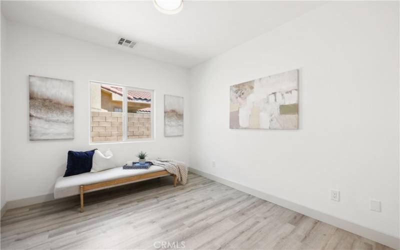 Guest Bedroom: Waterproof plank flooring Throughout.