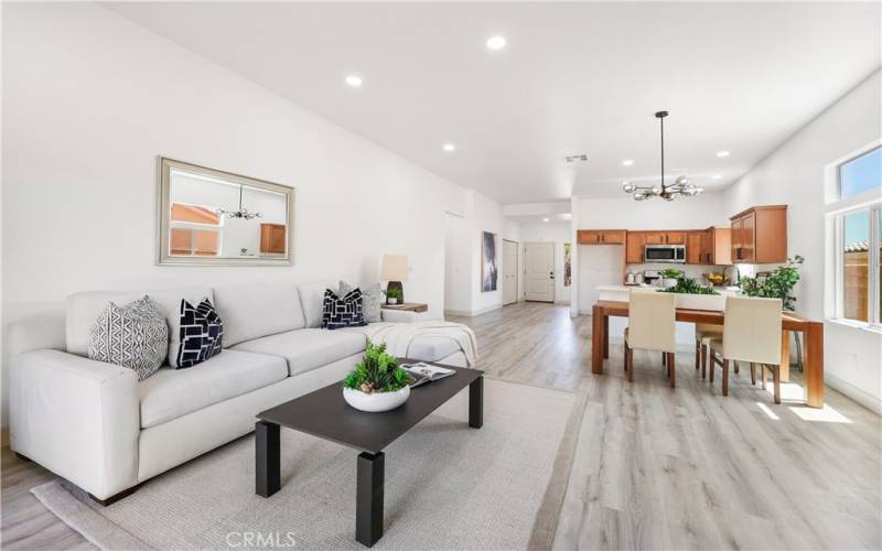 Living Room with High Ceilings & Spacious Living.