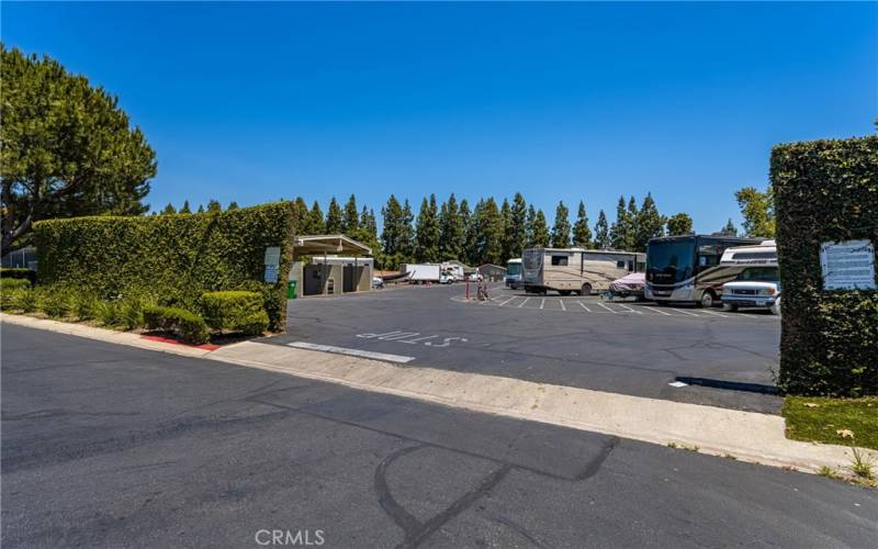 RV Parking Lot and Car Wash Area
