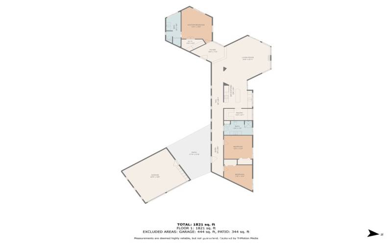 Floorplan of the home. Measurements are approximate.