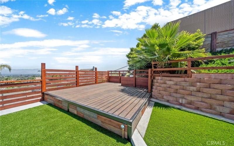 Backyard Deck with view of the valley