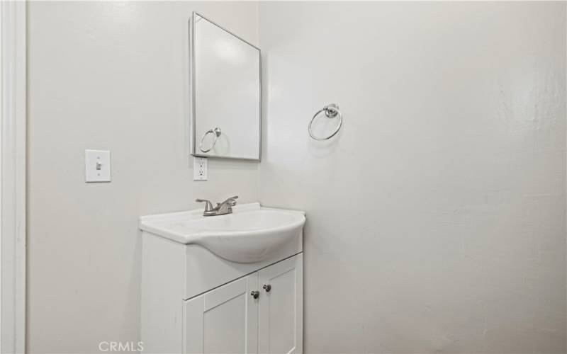 bathroom in garage