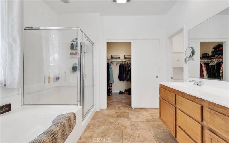 Large walk-in closet adjacent to the en suite.