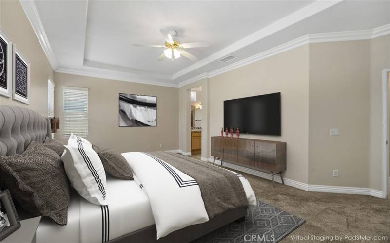 Master Bedroom Virtually staged