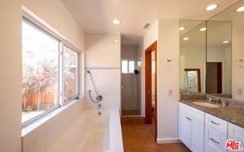 Master Bath with tub and walk-in shower