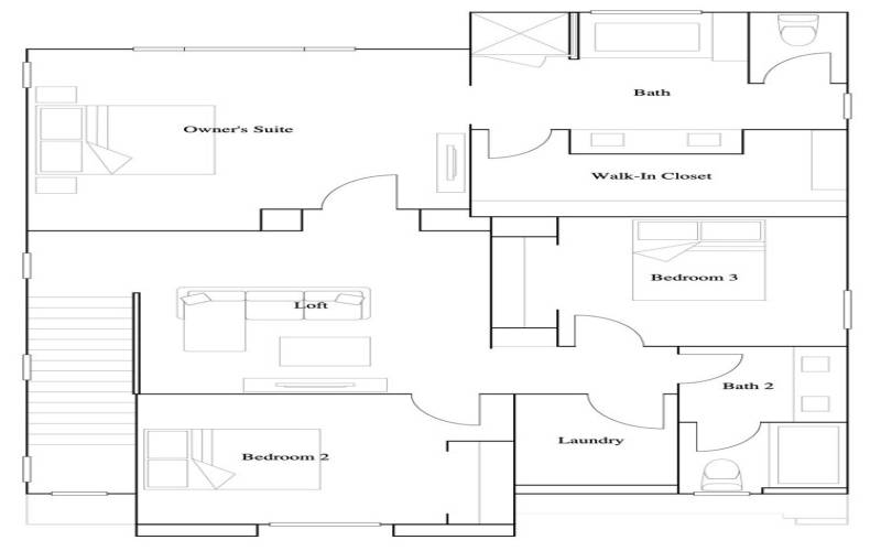 Residence 1 - Level 2 Floorplan