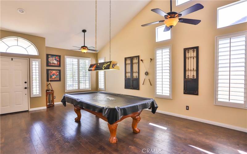 Formal Living/Dining used as billiard room! Pool table & light stay with home!
