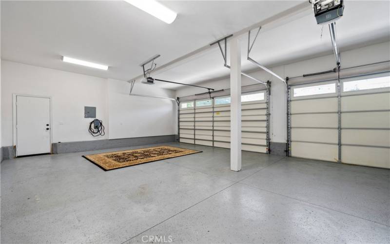 Garage With Epoxy Coated Floor