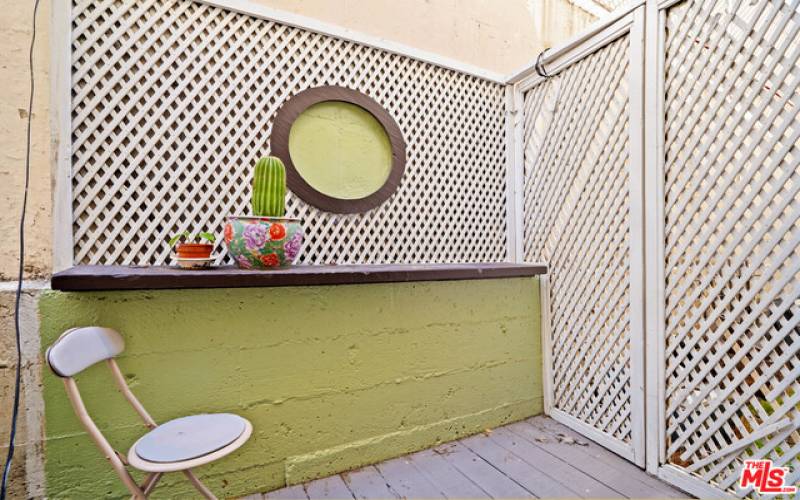 Small private patio