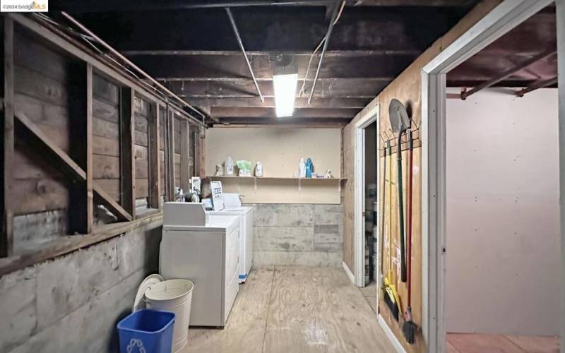 Basement Laundry and Storage