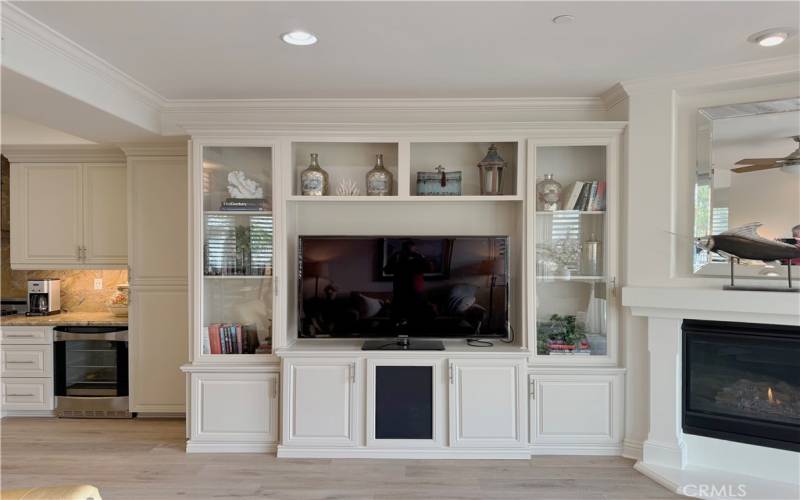 Built-in entertainment center in great room