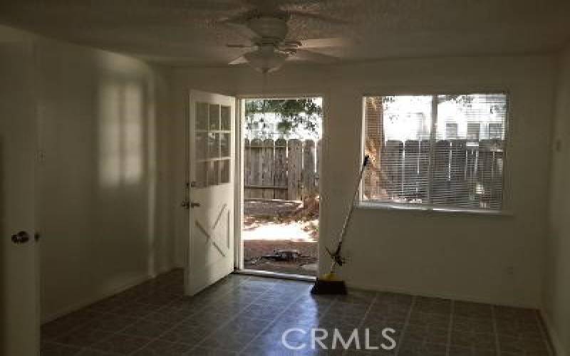 Back house living room to yard